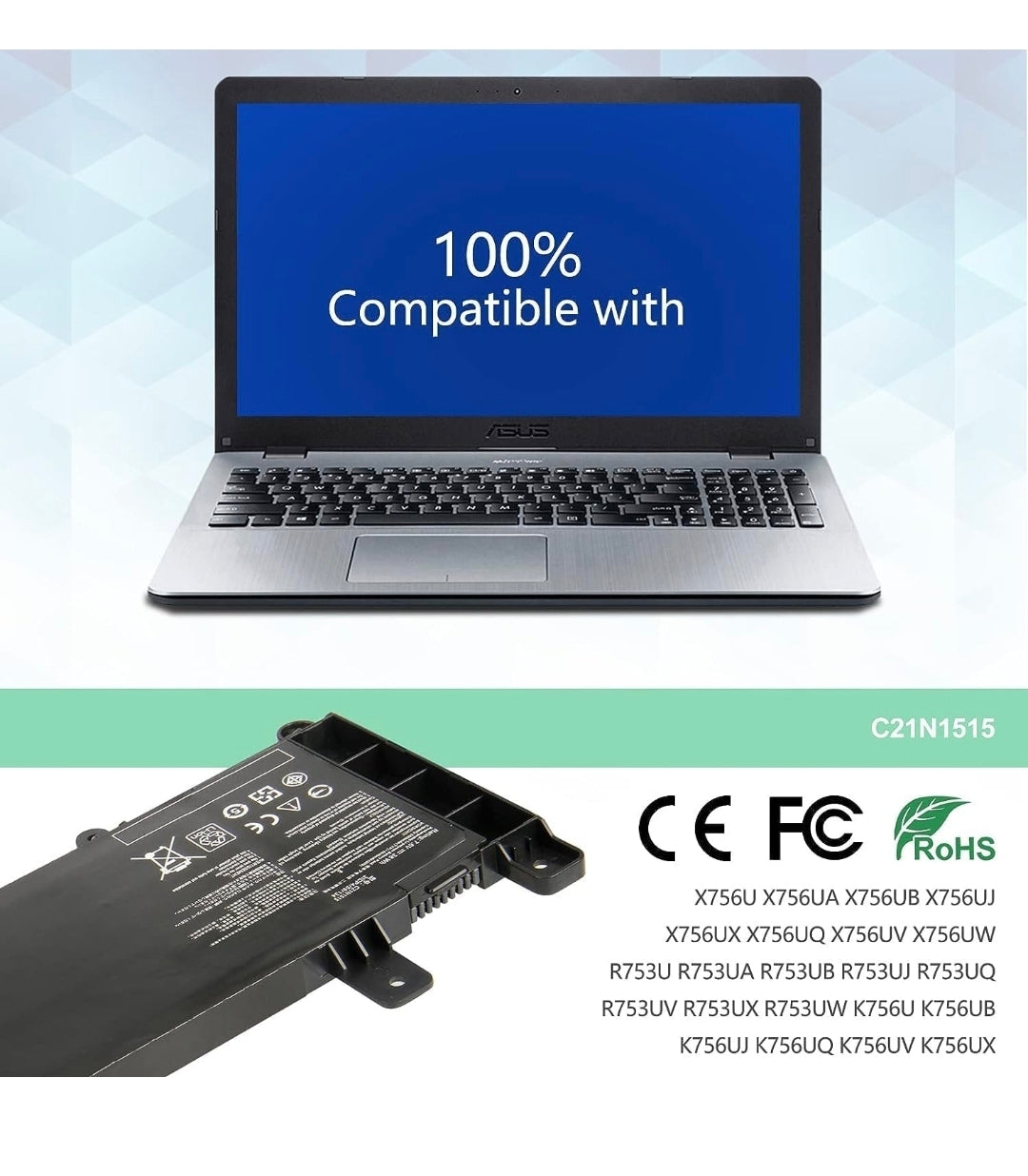 ASUS X756 - C21N1515 Original Laptop Notebook Battery (1 Yr Warranty)