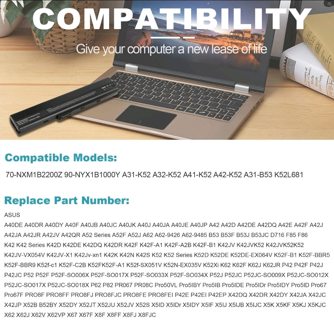 ASUS B53F - A32-K52 Original Laptop Notebook Battery (1 Yr Warranty)