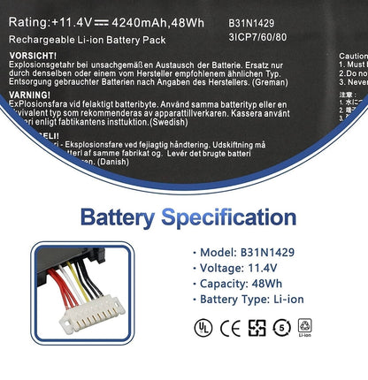 ASUS A501LB - C31N1429 Original Laptop Notebook Battery (1 Yr Warranty)