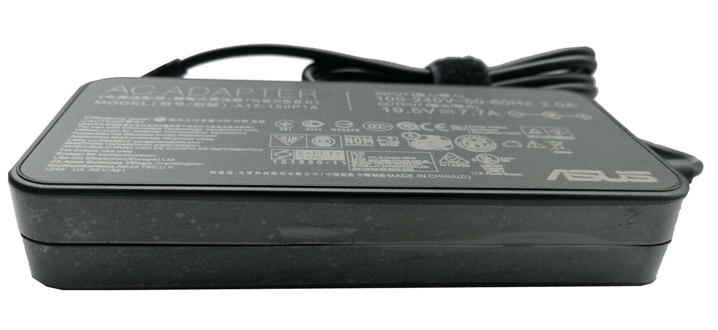 ASUS Laptop Charger 150W 19.5V 7.7A Original Adapter Model : A17-150P1A (5.5 mm x 2.5 mm) (1 Yr Warranty) (Power Cord Included)