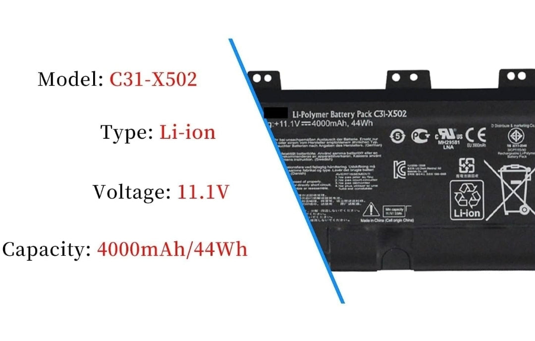ASUS X502C Series - C31-X502 Original Laptop Notebook Battery (1 Yr Warranty)