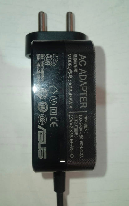 ASUS Laptop Charger 45W 19V 2.37A Original Adapter Model No : X515EA (4.0 mm x 1.35 mm) (1 Yr Warranty) (Power Cord Included)