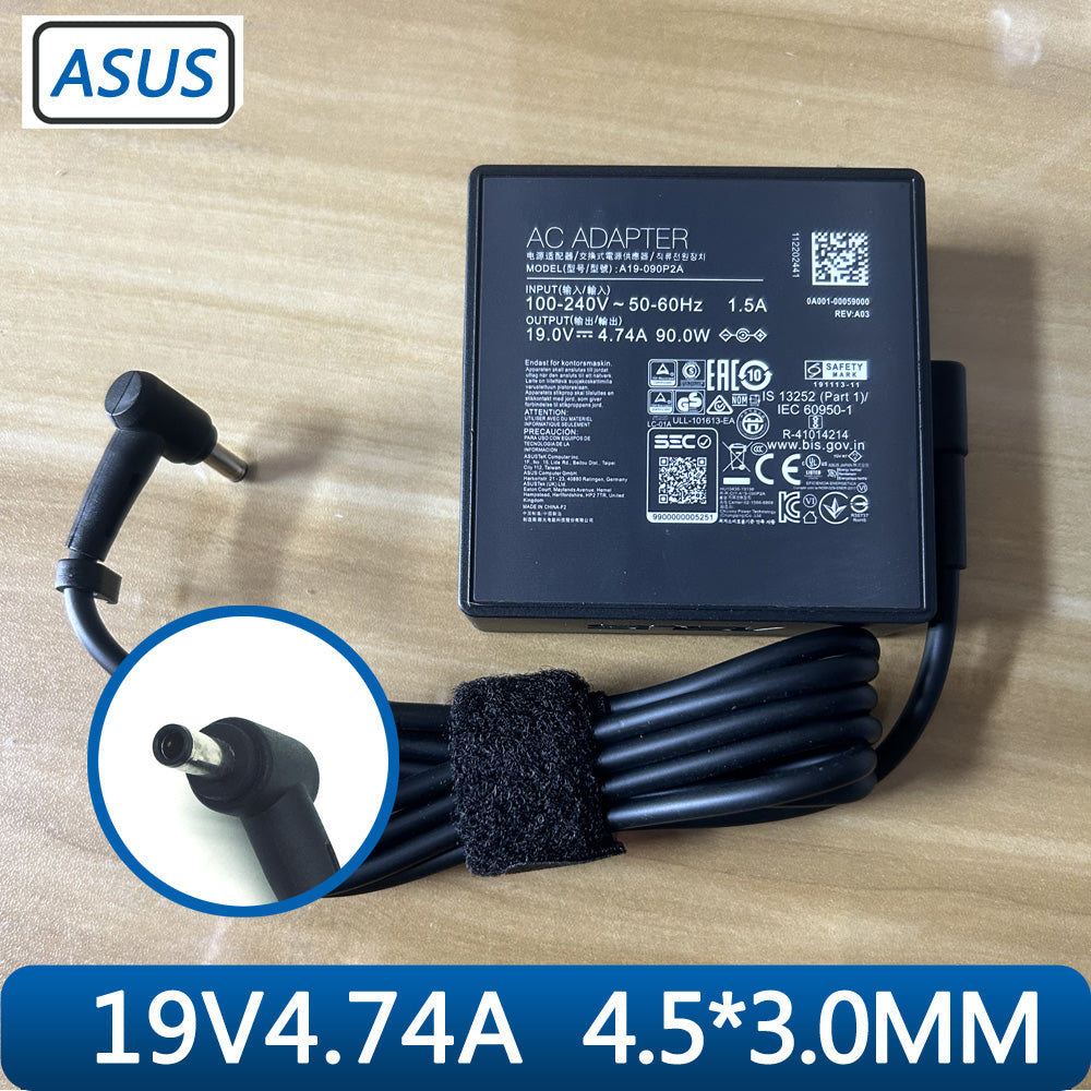 ASUS Laptop Charger 90W 19V 4.74A Original Adapter Model No: A42JR (4.5 mm x 3.0 mm) (1 Yr Warranty) (Power Cord Included)