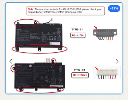 ASUS FX86 - B31N1726 Original Laptop Notebook Battery (1 Yr Warranty)