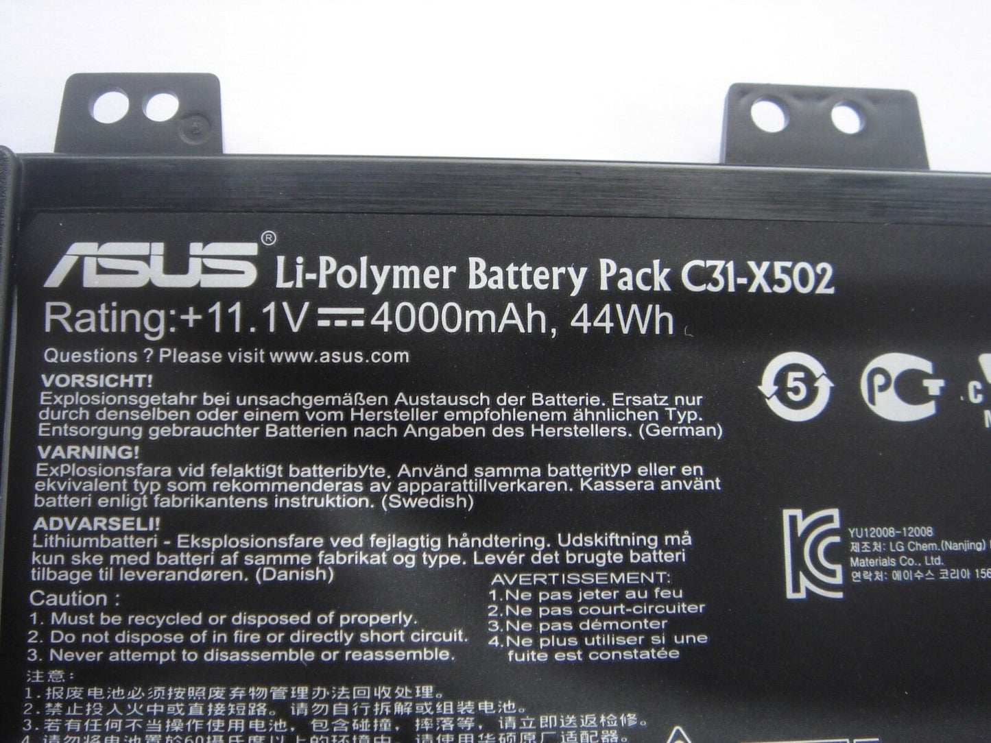 ASUS F502C - C31-X502 Original Laptop Notebook Battery (1 Yr Warranty)