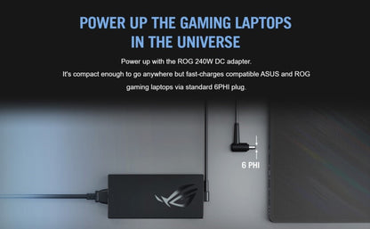 ASUS Laptop Charger 240W 20V 12.0A Original Adapter Model No: GA503RX (3.7 mm) (1 Yr Warranty) (Power Cord Included)