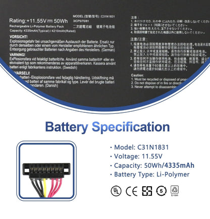 ASUS Pro574FA - C31N1831 Original Laptop Notebook Battery (1 Yr Warranty)