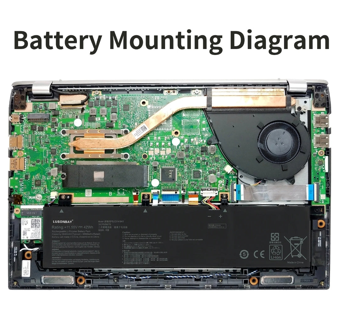 ASUS VivoBook S14 S432FA - C31N1843 Original Laptop Notebook Battery (1 Yr Warranty)