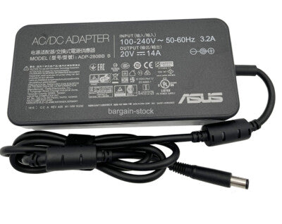 ASUS Laptop Charger 280W 20V 14A Original Adapter (7.4 mm x 5.0 mm) (1 Yr Warranty) (Power Cord Included) Model No : ADP-280EB F