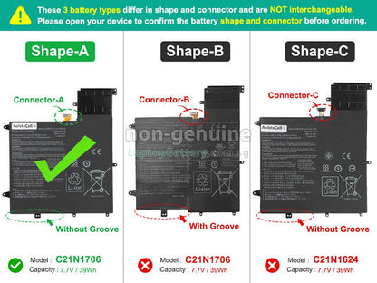 ASUS UX370UAF - C21N1706 Original Laptop Notebook Battery (1 Yr Warranty)