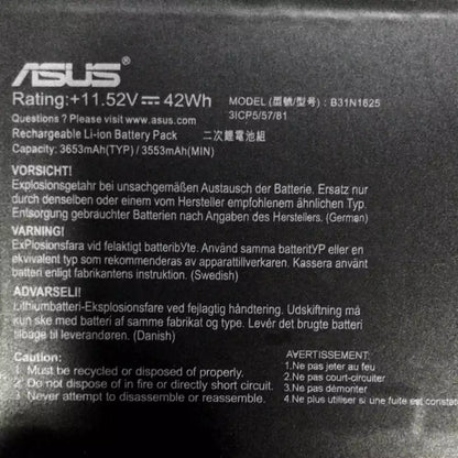 ASUS VivoBook Flip 12 TP203MAH - B31N1625 Original Laptop Notebook Battery (1 Yr Warranty)