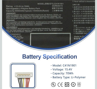 ASUS ZenBook 14 UX481FL - C41N1901 Original Laptop Notebook Battery (1 Yr Warranty)