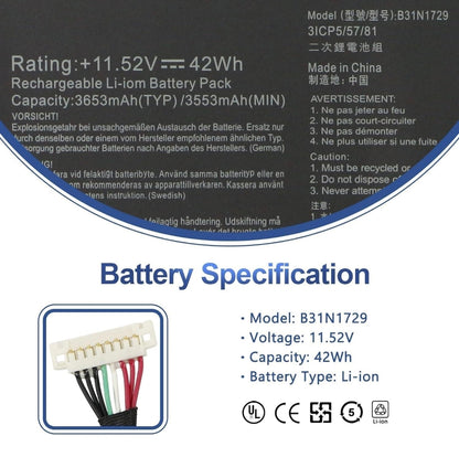 ASUS S530FA - B31N1729 Original Laptop Notebook Battery (1 Yr Warranty)
