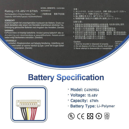 ASUS Zenbook 13 UX325SA - C41N1904 Original Laptop Notebook Battery (1 Yr Warranty)