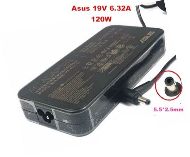 ASUS Laptop Charger 120W 19V 6.32A Original Adapter (5.5 mm x 2.5 mm) (1 Yr Warranty) (Power Cord Included)