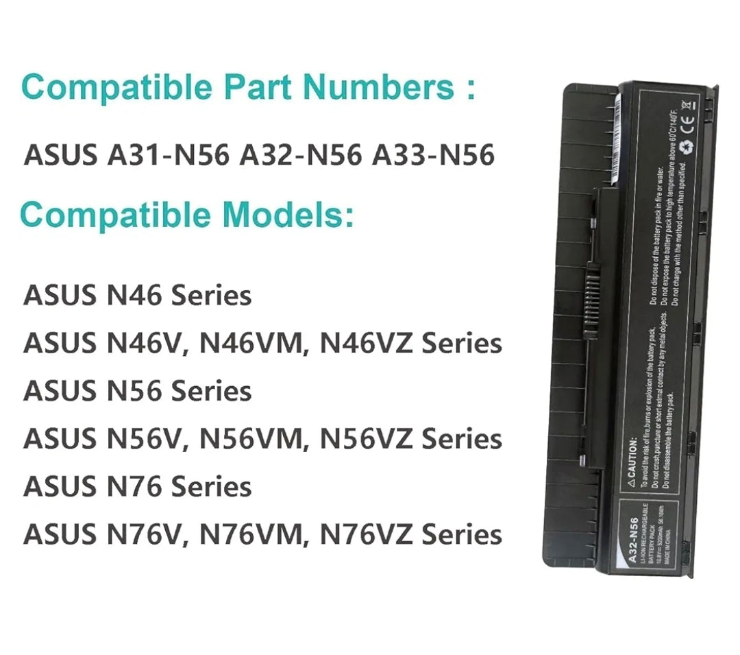 ASUS R505C - A32-N56 Original Laptop Notebook Battery (1 Yr Warranty)