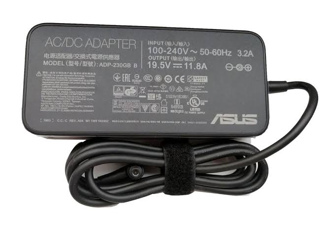 ASUS Laptop Charger 230W 19.5V 11.8A Original Adapter Model No: ADP-230GB B (6.0 mm x 3.7 mm) (1 Yr Warranty) (Power Cord Included)