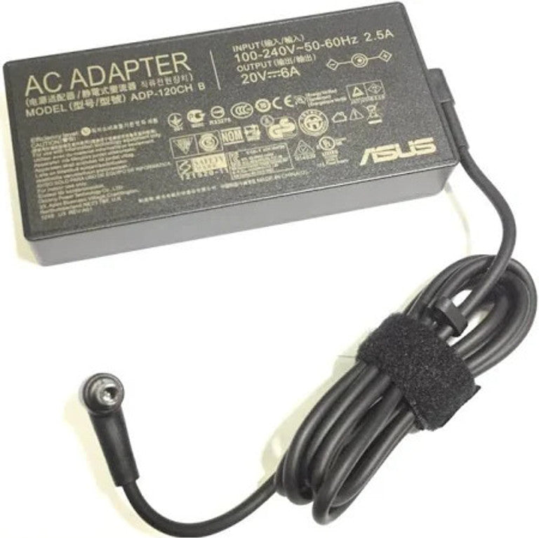 ASUS Laptop Charger 120W 20V 6A Original Adapter (6.0 mm x 3.7 mm) (1 Yr Warranty) (Power Cord Included)