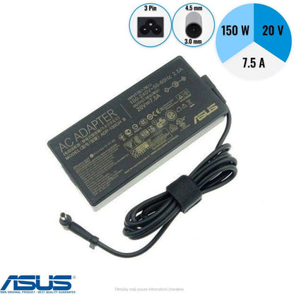 ASUS Laptop Charger 150W 20V 7.5A Original Adapter Model : Asus Vivobook F571GT-AL318T (4.5 mm x 3.0 mm) (1 Yr Warranty) (Power Cord Included)