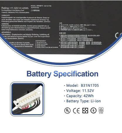 ASUS Q405UA - B31N1705 Original Laptop Notebook Battery (1 Yr Warranty)