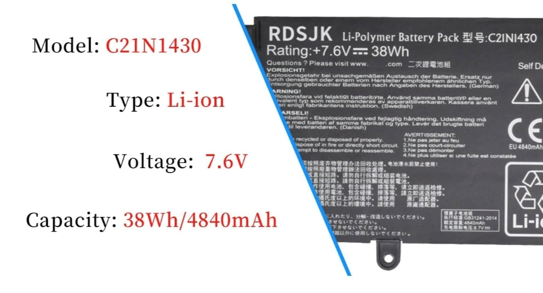 ASUS C201PA - C21N1430 Original Laptop Notebook Battery (1 Yr Warranty)