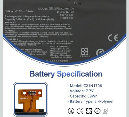 ASUS UX370UA - C21N1706 Original Laptop Notebook Battery (1 Yr Warranty)