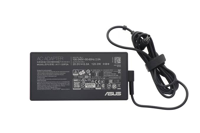 ASUS Laptop Charger 120W 20V 6A Original Adapter (4.5 mm x 3.0 mm) (1 Yr Warranty) (Power Cord Included) Model : A17-120P2A