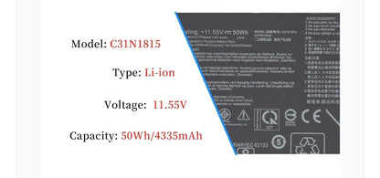 ASUS ZenBook 14 UX434FQ - C31N1815 Original Laptop Notebook Battery (1 Yr Warranty)