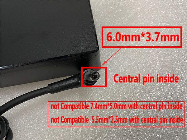 ASUS Laptop Charger 180W 20V 9A Original Adapter Model : ADP-180TB K (6.0 mm x 3.7 mm) (1 Yr Warranty) (Power Cord Included)