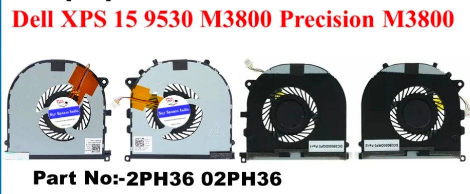 Original FAN Pair Dell XPS 15 9530 P/N : 02PH36 , 2PH36