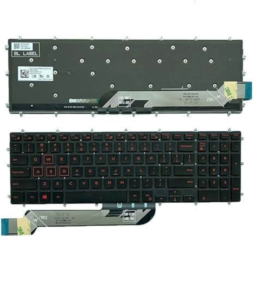 Original Laptop Keyboard Dell Inspiron 15 5577 with RED Backlight