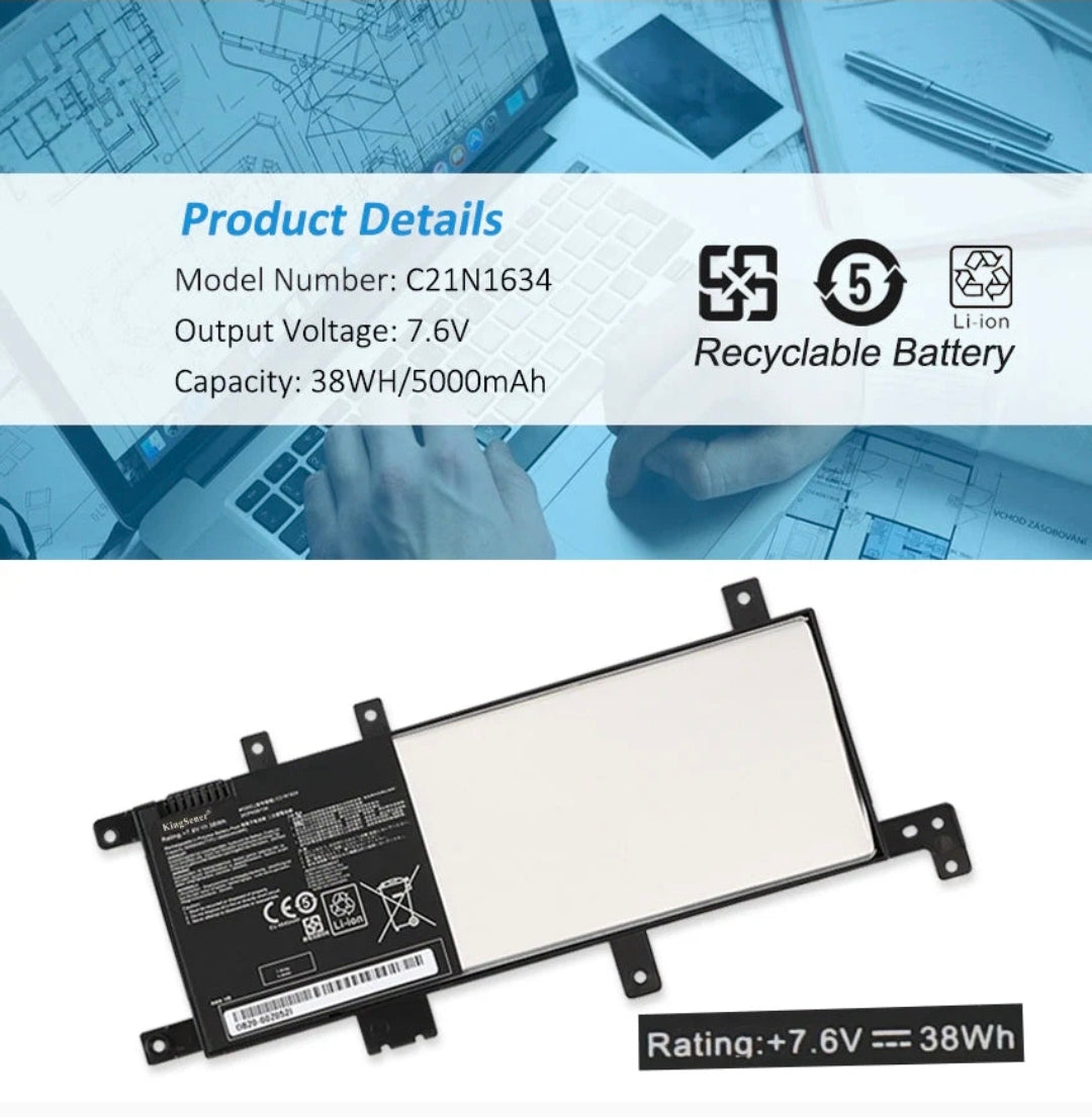 ASUS VivoBook E12 E203NA FD027TS - C21N1634 Original Laptop Notebook Battery (1 Yr Warranty)