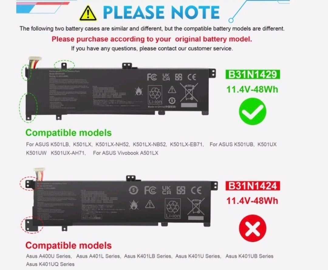ASUS V502LX - B31N1429 Original Laptop Notebook Battery (1 Yr Warranty)