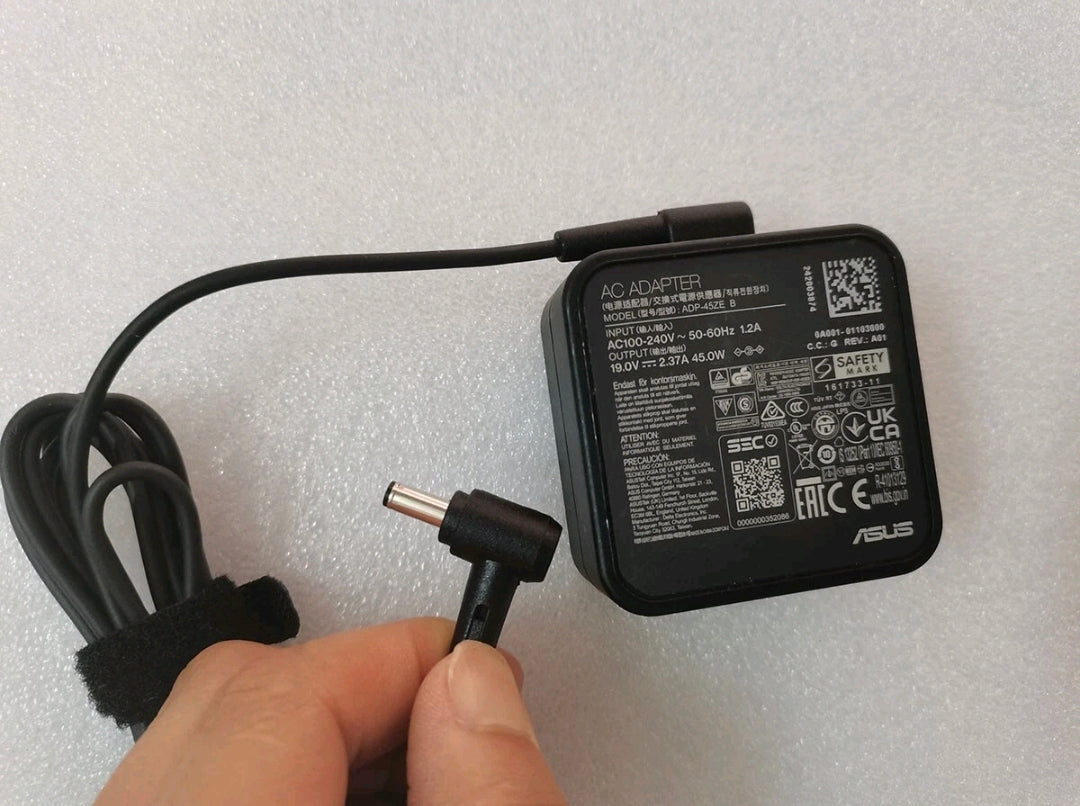 ASUS Laptop Charger 45W 19V 2.37A Original Adapter Model No: 0A001-00232500 (4.5 mm x 3.0 mm) (1 Yr Warranty) (Power Cord Included)