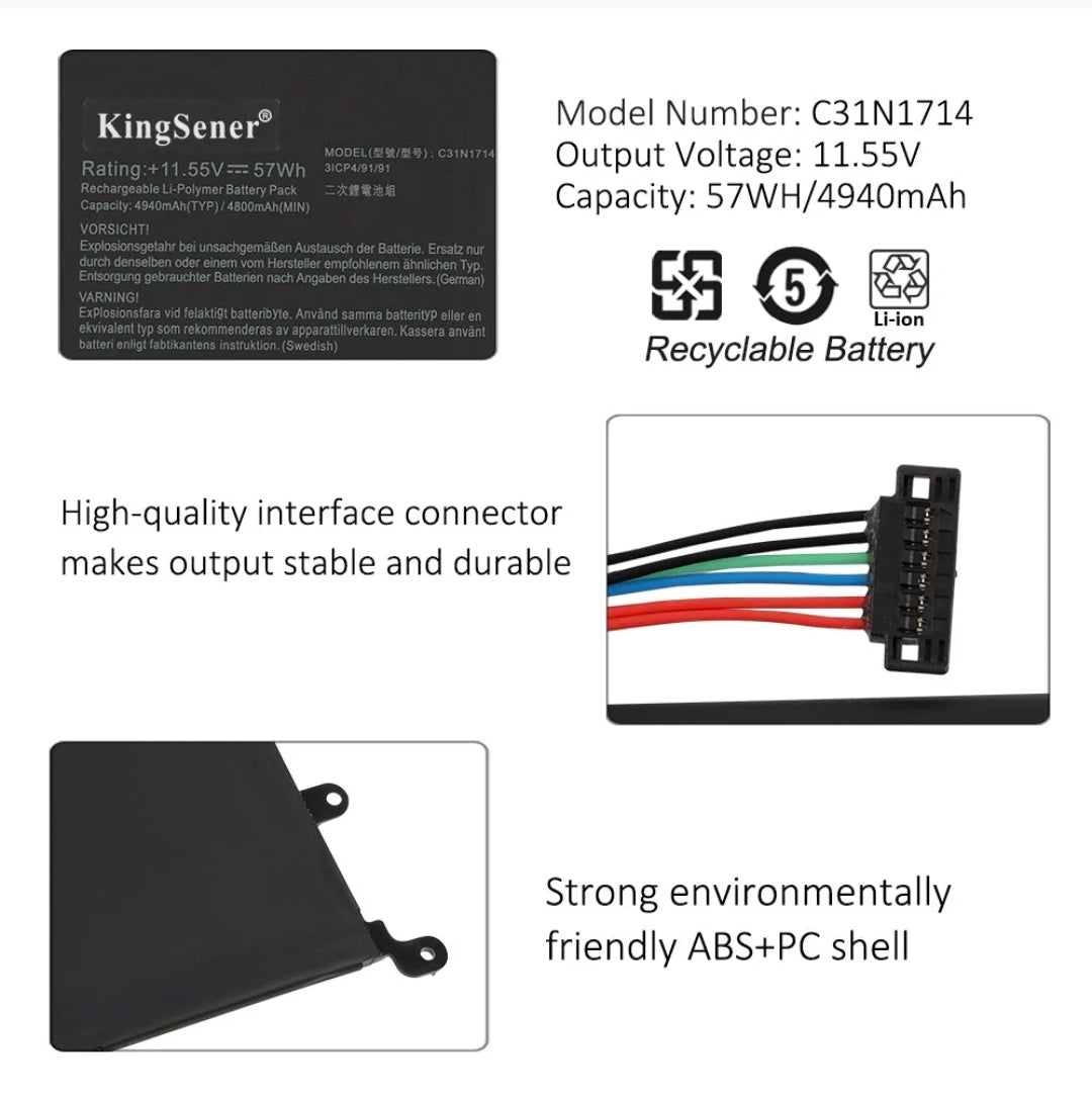 ASUS ZenBook Flip 14 UX461UA - C31N1714 Original Laptop Notebook Battery (1 Yr Warranty)