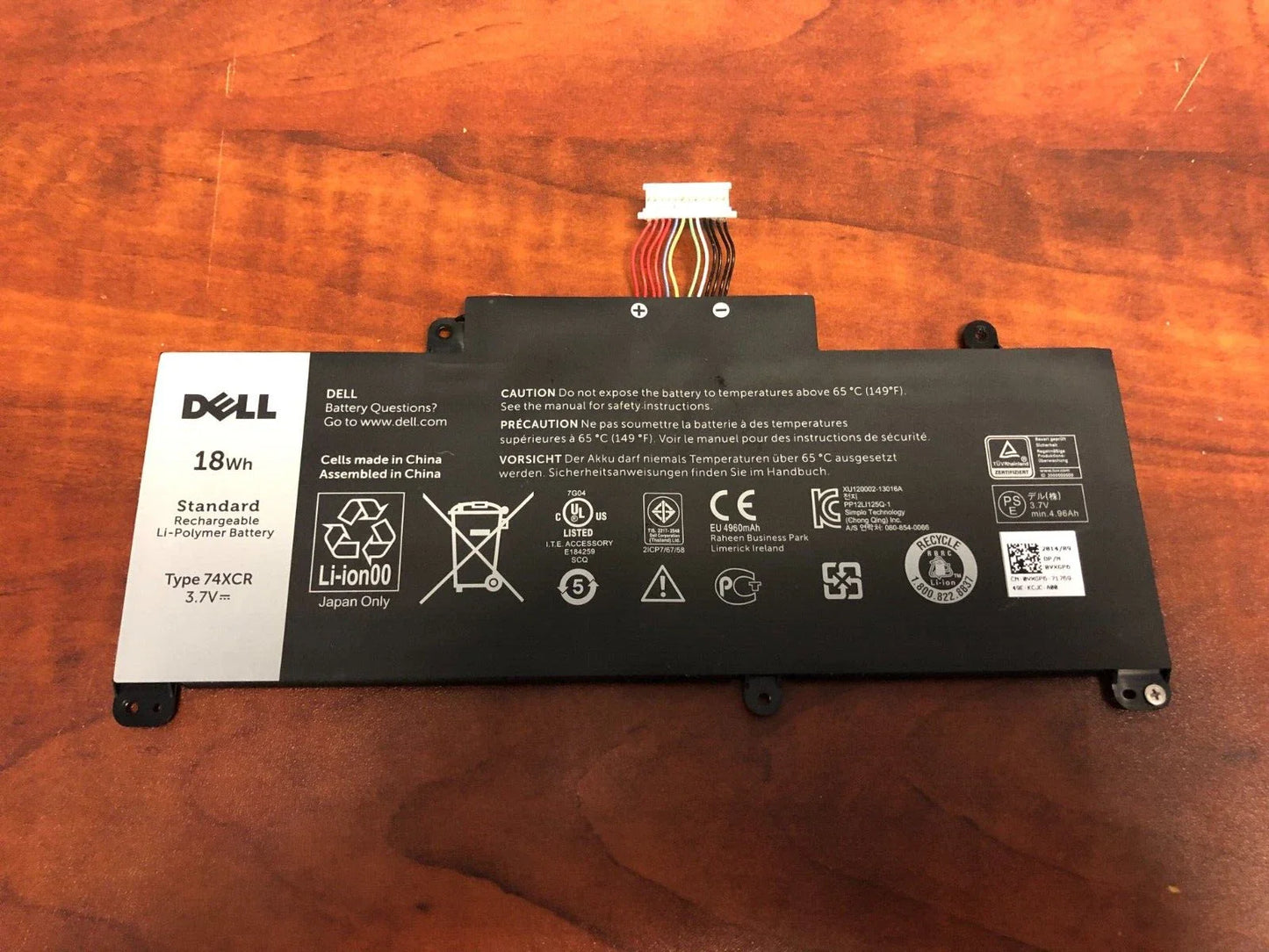 DELL X1M2Y 74XCR 074XCR - 74XCR Genuine Original Laptop Notebook Battery ( 1 Yr Warranty )