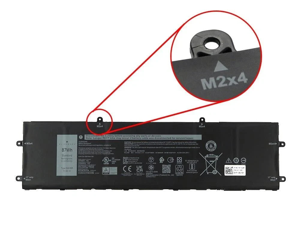 DELL Alienware X15 R2 – DWVRR Genuine Original Laptop Notebook Battery ( 1 Yr Warranty )