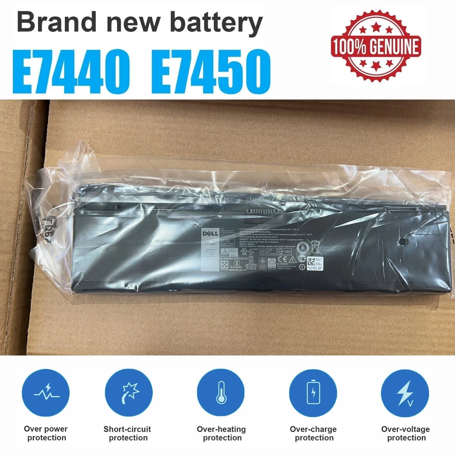 DELL Latitude E7450 - 3RNFD Genuine Original Laptop Notebook Battery ( 1 Yr Warranty )