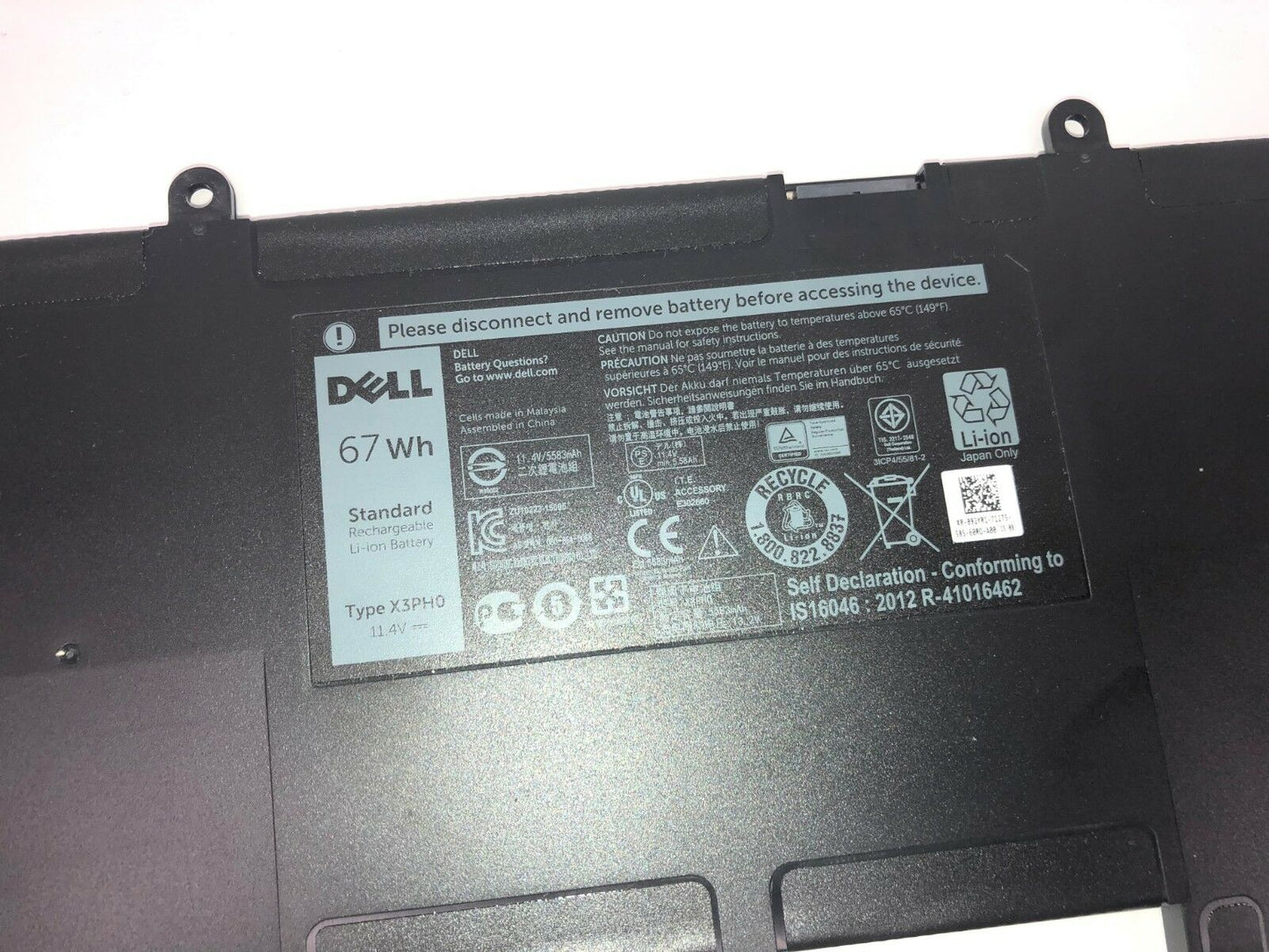 DELL X3PH0 - X3PH0 Genuine Original Laptop Notebook Battery (1 Yr Warranty)