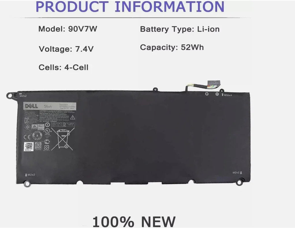 DELL XPS 13 9343 - 90V7W Genuine Original Laptop Notebook Battery ( 1 Yr Warranty )