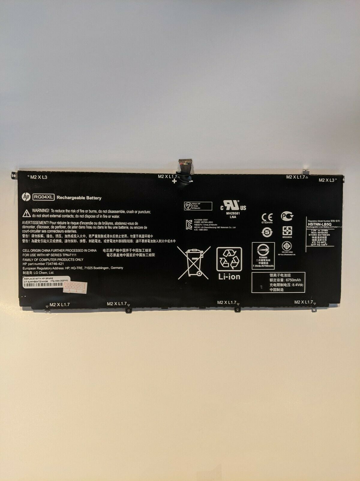 HP RG04XL - RG04XL Original Laptop Notebook Battery (1 Yr Warranty)