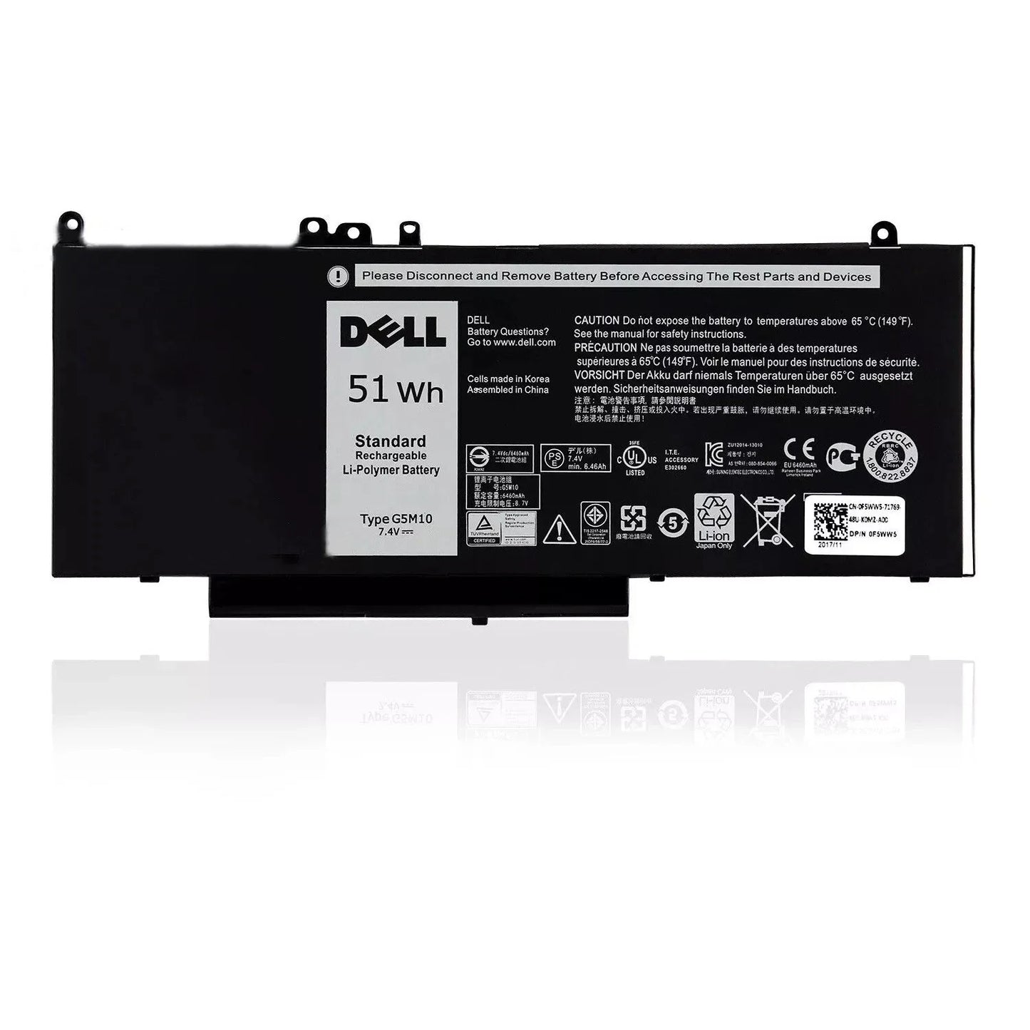 DELL Latitude 14 E5470 - G5M10 Genuine Original Laptop Notebook Battery ( 1 Yr Warranty )