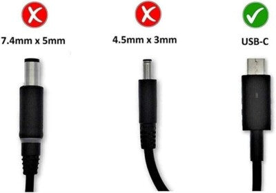 Dell Original 65W USB-C AC Adapter Laptop Charger ( Type - C ) ( 1 Yr Warranty ) Model No : Dell Vostro 14 5490