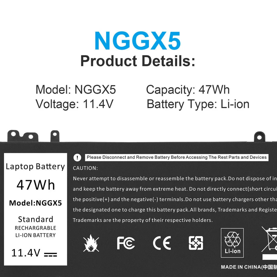 DELL Latitude E5470 - NGGX5 Genuine Original  Laptop Notebook Battery ( 1 Yr Warranty )