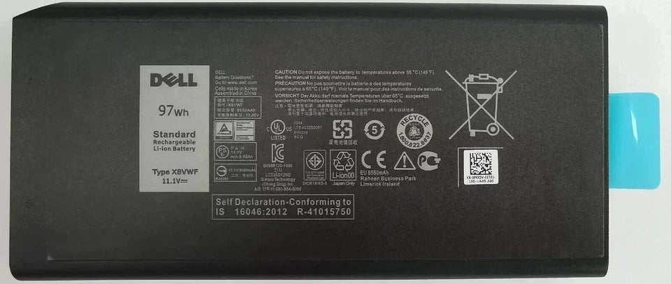 DELL 9WMN7 80D45 451-BBOI 23MR0 W11Y7 67RF3 - X8VWF Genuine Original Laptop Notebook Battery ( 1 Yr Warranty )