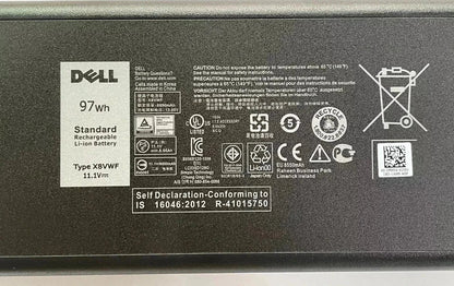 DELL P45G002 XN4KN YGV51 CJ2K1 DKNKD 5XT3V - X8VWF Genuine Original Laptop Notebook Battery ( 1 Yr Warranty )