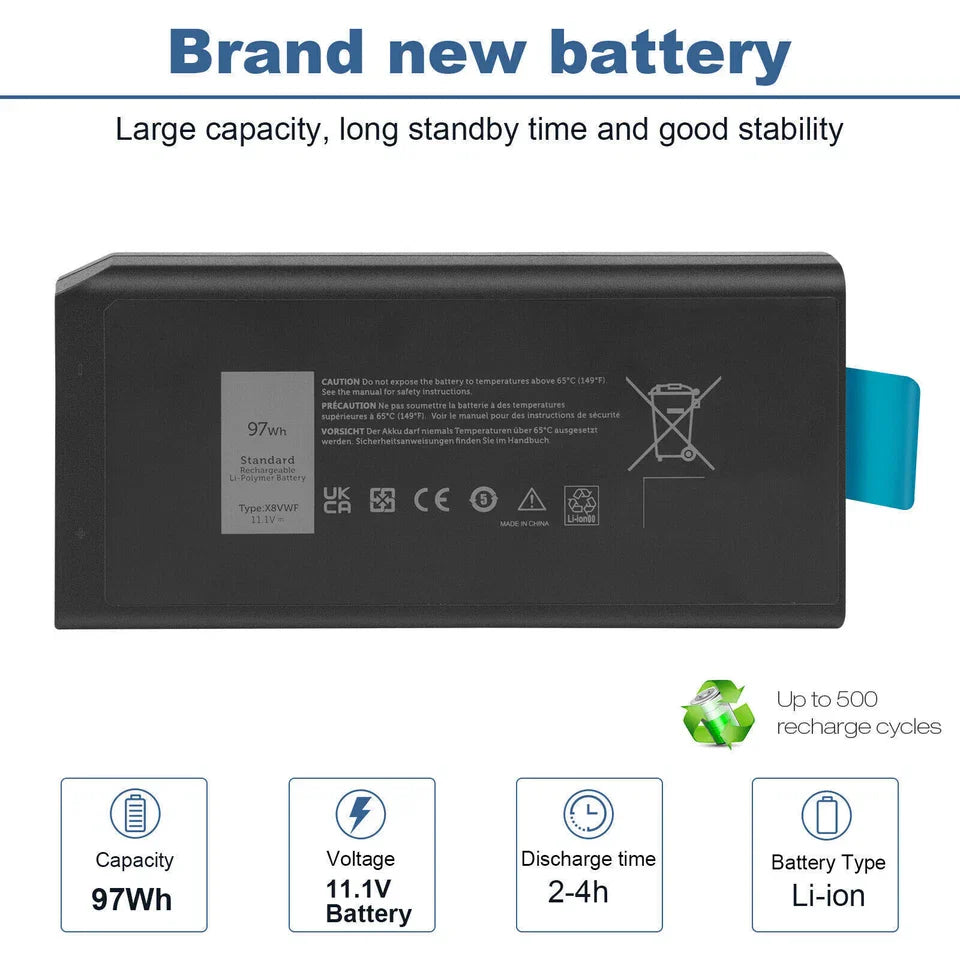 DELL 9WMN7 80D45 451-BBOI 23MR0 W11Y7 67RF3 - X8VWF Genuine Original Laptop Notebook Battery ( 1 Yr Warranty )