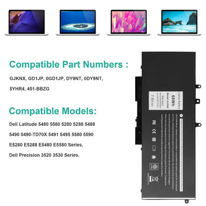 DELL Latitude 5280 - GJKNX Genuine Original  Laptop Notebook Battery ( 1 Yr Warranty )