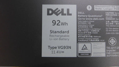 DELL Precision 3520 - VG93N Genuine Original  Laptop Notebook Battery ( 1 Yr Warranty )