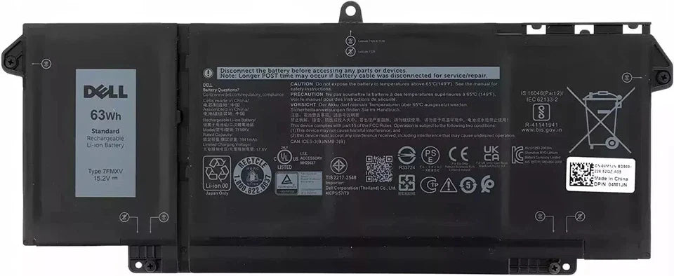 DELL P135G001 - 7FMXV Genuine Original  Laptop Notebook Battery ( 1 Yr Warranty )